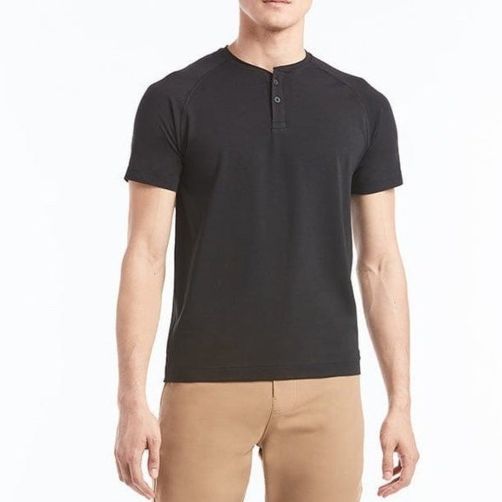 Public‎ Rec Go-To Short Sleeve Henley Men's Black Shirt Size X-Large